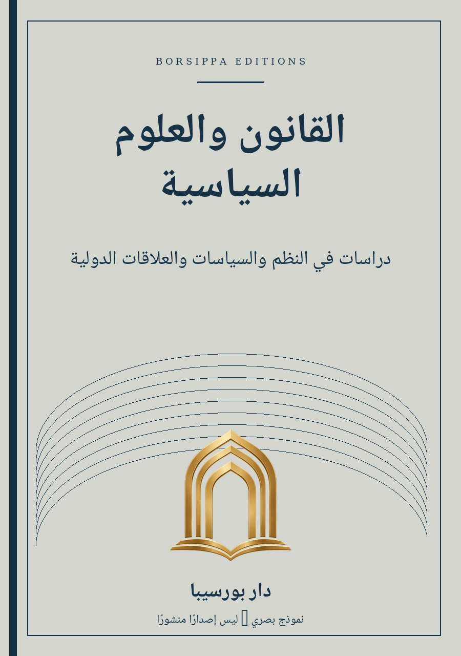 القانون والعلوم السياسية — نموذج غلاف توضيحي
